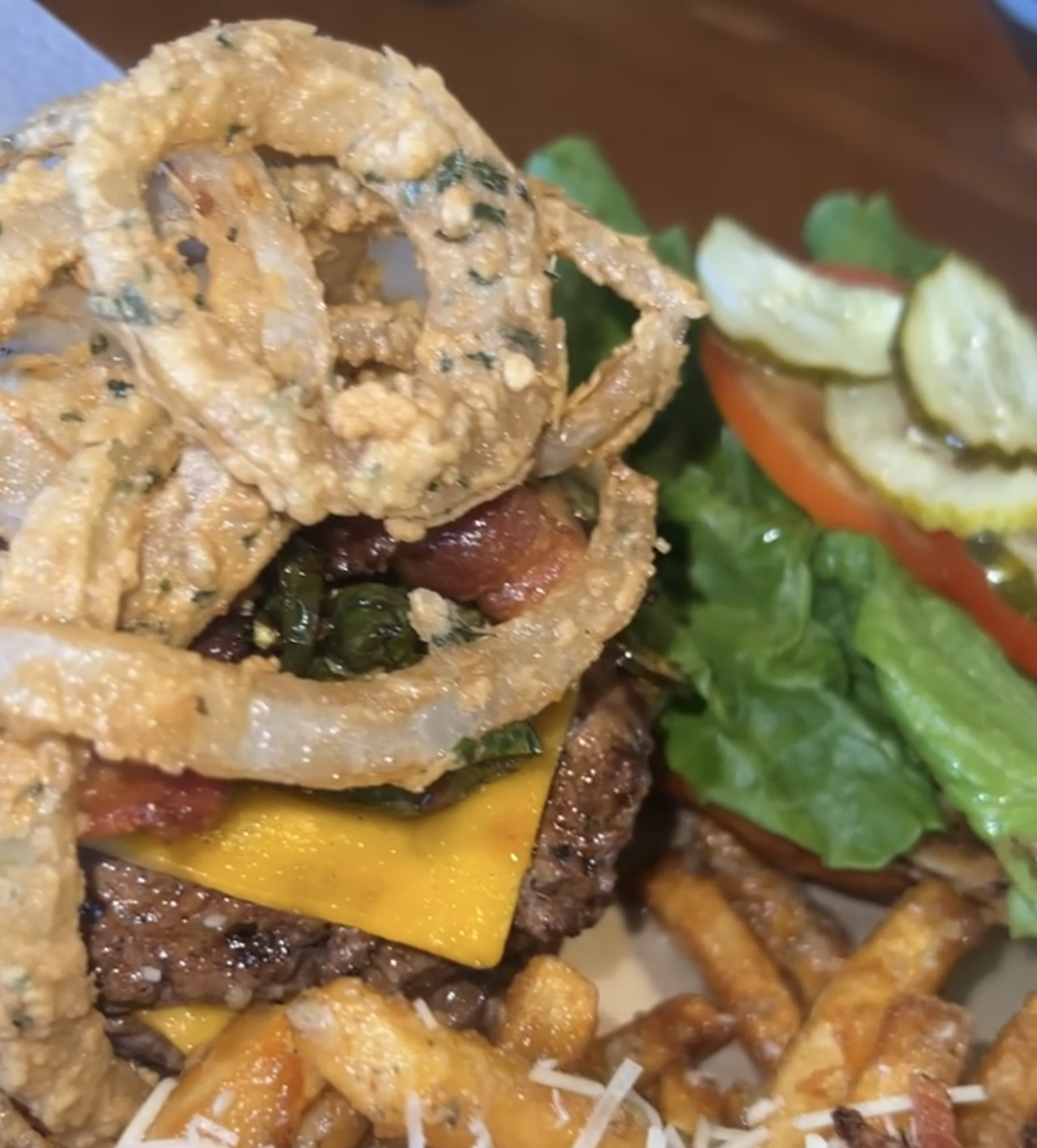 Local burger and fries